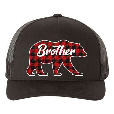 Family Christmas Matching Plaid Brother Bear Yupoong Adult 5-Panel Trucker Hat