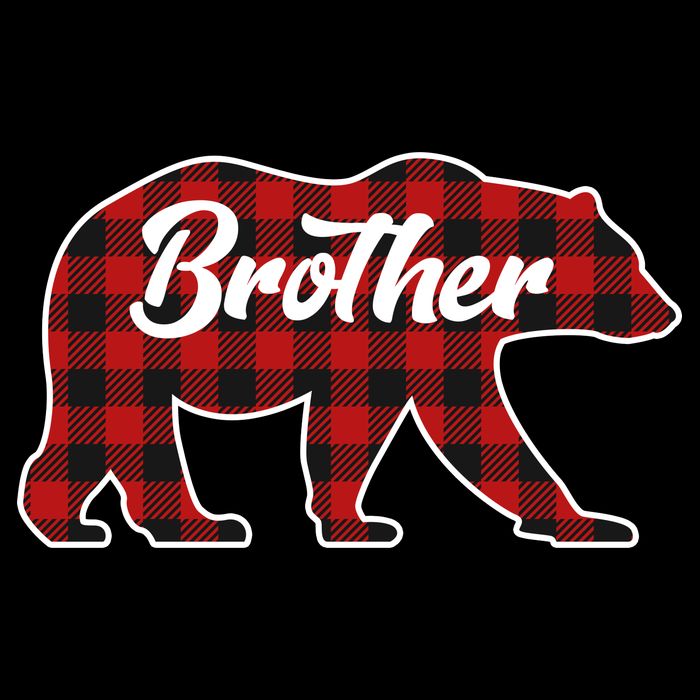 Family Christmas Matching Plaid Brother Bear Cooling Performance Crew T-Shirt