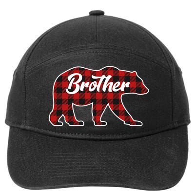 Family Christmas Matching Plaid Brother Bear 7-Panel Snapback Hat