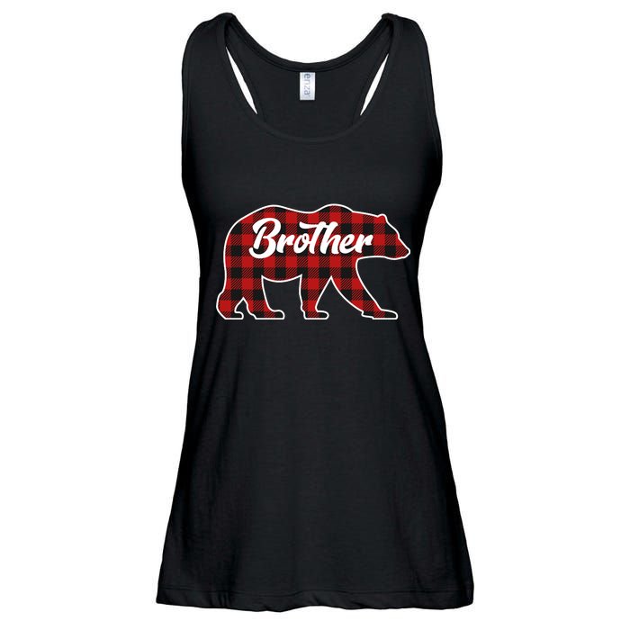 Family Christmas Matching Plaid Brother Bear Ladies Essential Flowy Tank