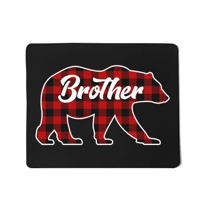 Family Christmas Matching Plaid Brother Bear Mousepad