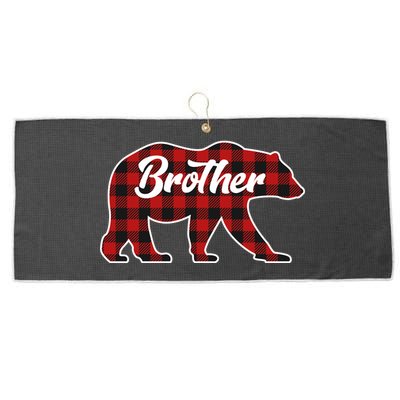 Family Christmas Matching Plaid Brother Bear Large Microfiber Waffle Golf Towel