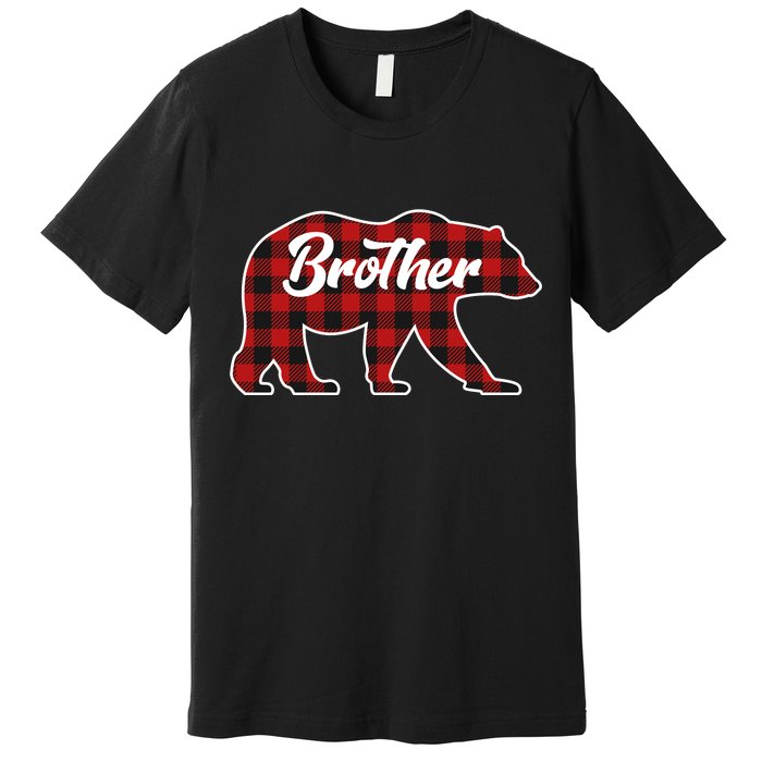 Family Christmas Matching Plaid Brother Bear Premium T-Shirt