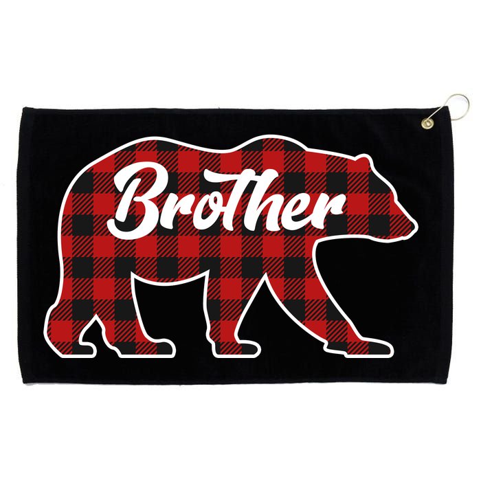 Family Christmas Matching Plaid Brother Bear Grommeted Golf Towel