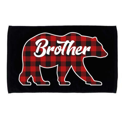 Family Christmas Matching Plaid Brother Bear Microfiber Hand Towel