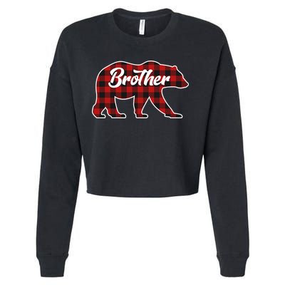 Family Christmas Matching Plaid Brother Bear Cropped Pullover Crew