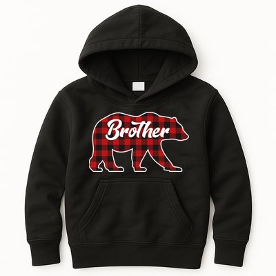 Family Christmas Matching Plaid Brother Bear Kids Hoodie