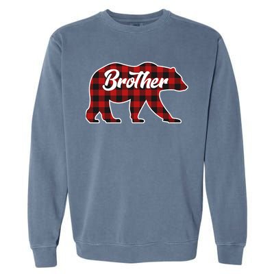 Family Christmas Matching Plaid Brother Bear Garment-Dyed Sweatshirt