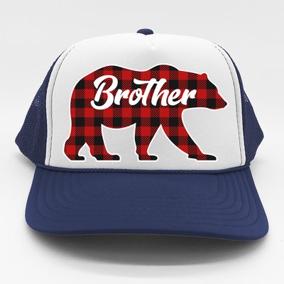 Family Christmas Matching Plaid Brother Bear Trucker Hat