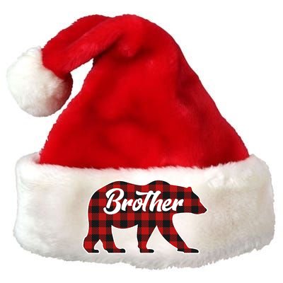 Family Christmas Matching Plaid Brother Bear Premium Christmas Santa Hat