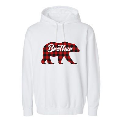 Family Christmas Matching Plaid Brother Bear Garment-Dyed Fleece Hoodie