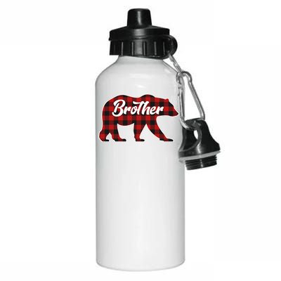 Family Christmas Matching Plaid Brother Bear Aluminum Water Bottle