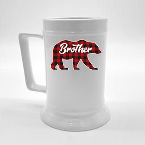 Family Christmas Matching Plaid Brother Bear Beer Stein