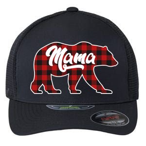 Family Christmas Matching Plaid Mama Bear Flexfit Unipanel Trucker Cap