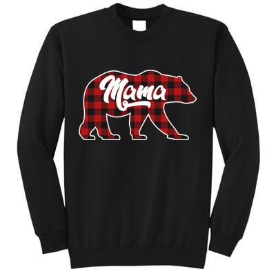 Family Christmas Matching Plaid Mama Bear Sweatshirt