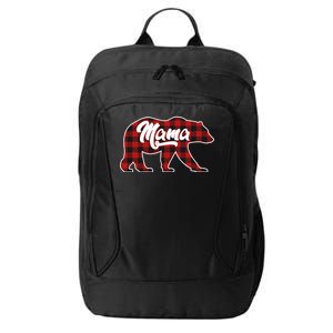 Family Christmas Matching Plaid Mama Bear City Backpack