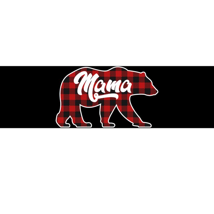 Family Christmas Matching Plaid Mama Bear Bumper Sticker