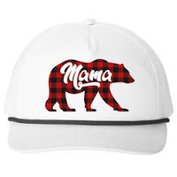 Family Christmas Matching Plaid Mama Bear Snapback Five-Panel Rope Hat