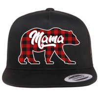 Family Christmas Matching Plaid Mama Bear Flatbill Hat