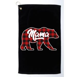 Family Christmas Matching Plaid Mama Bear Platinum Collection Golf Towel