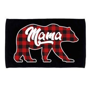 Family Christmas Matching Plaid Mama Bear Microfiber Hand Towel