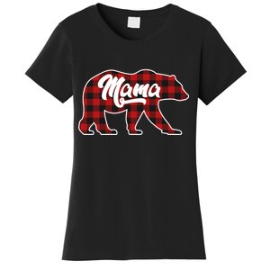 Family Christmas Matching Plaid Mama Bear Women's T-Shirt