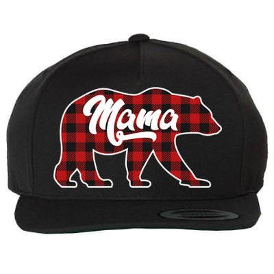 Family Christmas Matching Plaid Mama Bear Wool Snapback Cap