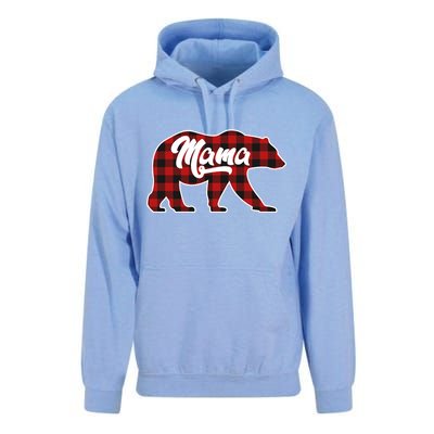 Family Christmas Matching Plaid Mama Bear Unisex Surf Hoodie