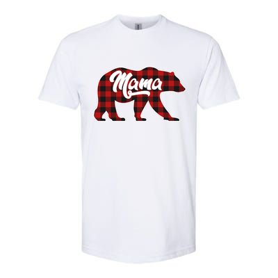 Family Christmas Matching Plaid Mama Bear Softstyle CVC T-Shirt