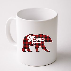 Family Christmas Matching Plaid Mama Bear Coffee Mug