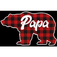 Family Christmas Matching Plaid Papa Bear Bumper Sticker