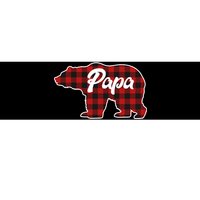 Family Christmas Matching Plaid Papa Bear Bumper Sticker