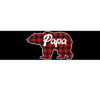 Family Christmas Matching Plaid Papa Bear Bumper Sticker