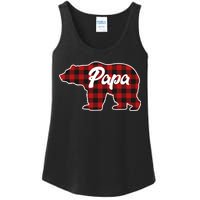 Family Christmas Matching Plaid Papa Bear Ladies Essential Tank