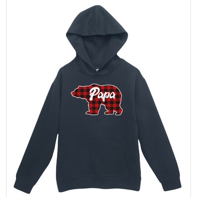 Family Christmas Matching Plaid Papa Bear Urban Pullover Hoodie