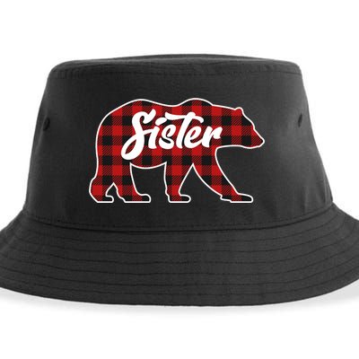 Family Christmas Matching Plaid Sister Bear Sustainable Bucket Hat