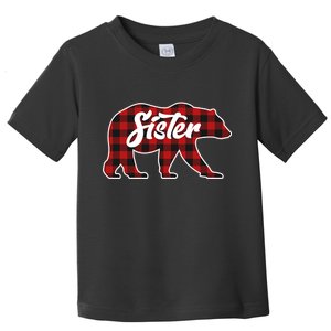 Family Christmas Matching Plaid Sister Bear Toddler T-Shirt