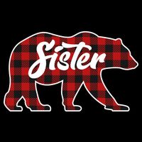 Family Christmas Matching Plaid Sister Bear Visor