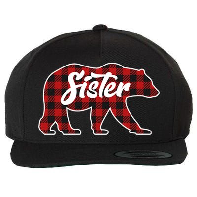 Family Christmas Matching Plaid Sister Bear Wool Snapback Cap