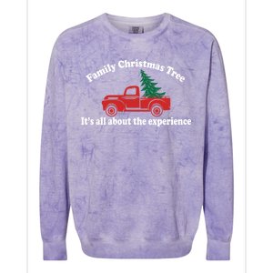 Family Christmas Tree Colorblast Crewneck Sweatshirt