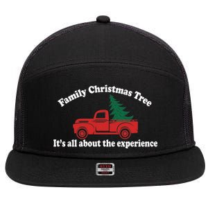 Family Christmas Tree 7 Panel Mesh Trucker Snapback Hat