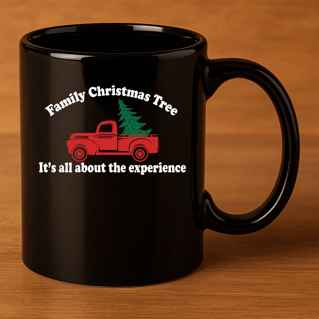 Family Christmas Tree 11oz C Handle Ceramic Mug
