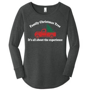 Family Christmas Tree Women's Perfect Tri Tunic Long Sleeve Shirt