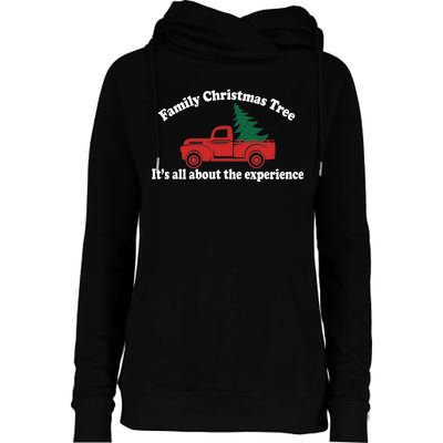 Family Christmas Tree Womens Funnel Neck Pullover Hood