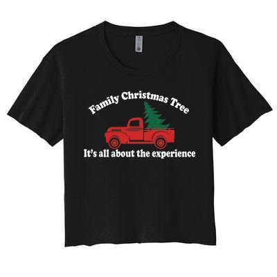 Family Christmas Tree Women's Crop Top Tee