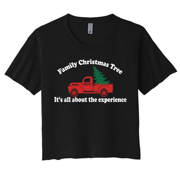 Family Christmas Tree Women's Crop Top Tee