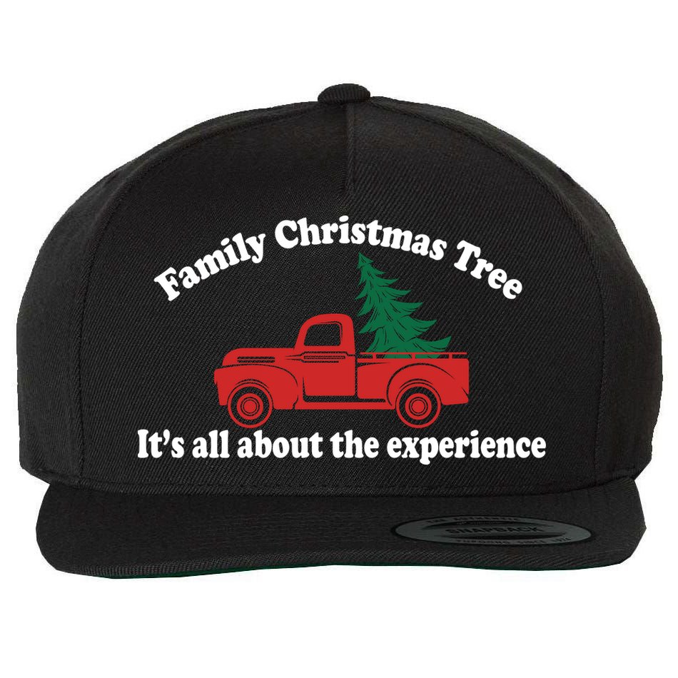 Family Christmas Tree Wool Snapback Cap