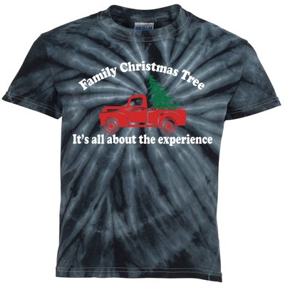 Family Christmas Tree Kids Tie-Dye T-Shirt