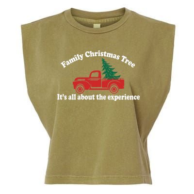 Family Christmas Tree Garment-Dyed Women's Muscle Tee