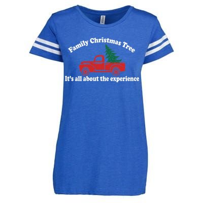 Family Christmas Tree Enza Ladies Jersey Football T-Shirt